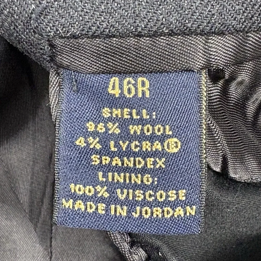 Brooks Brothers Sport Coat 46 Long 100% Lambswool Charcoal Herringbone